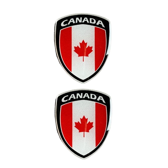Ysmzzmsy Ysmzzmsy 2PCS Country Flag 3D Emblem Sticker, 1.57x2in, Chrome Emblem Design
