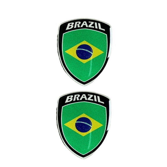 Ysmzzmsy Ysmzzmsy 2PCS Country Flag 3D Emblem Sticker, 1.57x2in, Chrome Emblem Design