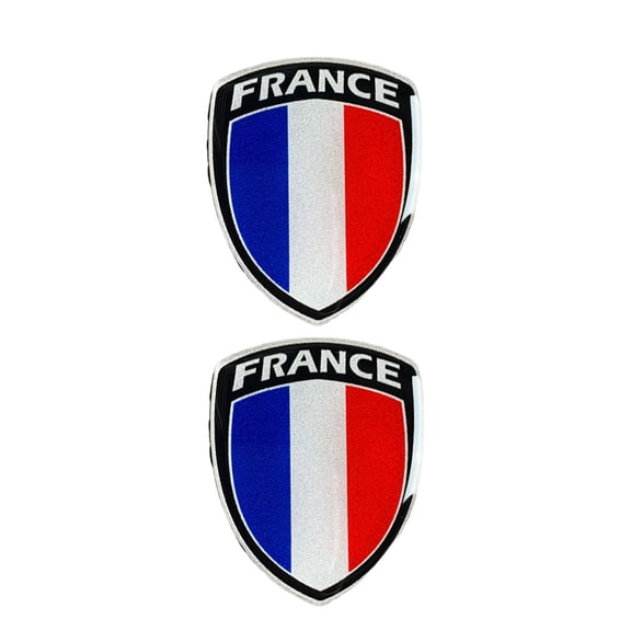 Ysmzzmsy Ysmzzmsy 2PCS Country Flag 3D Emblem Sticker, 1.57x2in, Chrome Emblem Design
