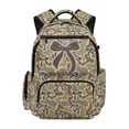 thumbnail image 1 of Yspwyqan Backpack for Girls School, 17" Lightweight Multi-Pocket Daypack, Green Camo Bow Adjustable Straps Casual Bookbag for Elementary Primary Travel Back to School Gifts, 1 of 7