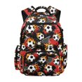 thumbnail image 1 of Yspwyqan Backpack for Little Boys, 17" Flame Red Soccer Daypack with Front Pocket Adjustable Straps Lightweight School Backpack for Preschool Kindergarten, 1 of 7