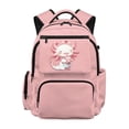 thumbnail image 1 of Yspwyqan Backpack for School Girls, 17" Large Capacity Daypack, Boba Tea Axolotl Lightweight Kids Backpack with Front Pocket, Fits 15.6 Laptop for Middle High School, 1 of 7