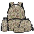 thumbnail image 1 of Yspwyqan Backpack Set for Girls, Deer Grey Bow 4 Piece School Backpack Set with Lunch Box Pencil Case, 17 Inch Trendy Bookbag for Middle High School Travel, 1 of 7