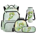 thumbnail image 1 of Yspwyqan Backpack Set for High School Teens, Green Axolotl Boys Backpack with Lunch Box Water Bottle, Large Capacity Adjustable Straps Bookbag with Front Pocket for Hiking, 1 of 7