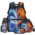 thumbnail image 1 of Yspwyqan Backpack Set Kids Boys, Ice Fire Dragon 4 Piece Backpack and Lunchbox Set with Pencil Case, 17 Inch Lightweight Padded Straps Daypack for Middle High School Travel, 1 of 7