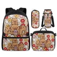 thumbnail image 1 of Yspwyqan Backpack Set for Kids, Flower Capybara Family Girls Backpack Lunchbox Set with Water Bottle Bag, 17 Inch Double Zipper Large Capacity Bookbag for High School Hiking, 1 of 7