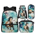 thumbnail image 1 of Yspwyqan Backpack Set for Primary Elementary, Aesthetic Horse Kids Backpack Set 4Pcs with Lunch Box Pencil Case, 17" Double Zipper Lightweight Schoolbag Fits 14" Laptop for Travel, 1 of 7