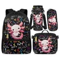 thumbnail image 1 of Yspwyqan Backpack Set for Teens Boys, Math Doodle Axolotl Backpack and Lunchbox Set with Pencil Case, 17 Inch Double Zip Large Capacity School Bags Fits 14" Laptop for Hiking, 1 of 7