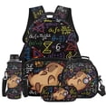 thumbnail image 1 of Yspwyqan Backpack Set for Teens, Musical Capybara Girls Lunchbox Set 4Pcs, Trendy Large Capacity Boys Backpack Set Fits 13 Inch Laptop for High School Hiking, 1 of 7