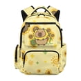 thumbnail image 1 of Yspwyqan Backpack for Teen Girls, Sunflower Capybara 17" School Backpack with Front Pocket, Large Capacity Daypack for High School Travel, Back to School Gifts for Teens, 1 of 7