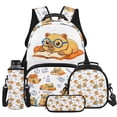 thumbnail image 1 of Yspwyqan Boys Backpack and Lunch Box Set, Bookworm Capybara 4 Piece Backpack Set, Lightweight Trendy Bookbag Fits 13 Inch Laptop for Middle School Travel Camping, 1 of 7
