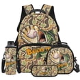 thumbnail image 1 of Yspwyqan Boys Baseball Backpack Lunchbox Set, Bass Fish Camo Backpack Set with Lunch Box and Water Bottle Bag, 17 Inch Adjustable Straps Large Capacity Daypack for Middle School Travel, 1 of 7