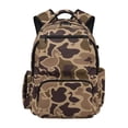 thumbnail image 1 of Yspwyqan Brown Duck Camo School Backpack for Kids Teens, 17 Inch 600D Polyester Lightweight Backpack Fits 15.6 Laptop, Multi-Pocket Bookbag for Elementary Middle High School Travel, 1 of 7