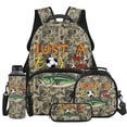 thumbnail image 1 of Yspwyqan Camo Backpack Set for Boys, Just A Boy Who Loves Bass Fish Kids Backpack Matching Lunch Box Set 4Pcs, Lightweight Fits 13 Inch Laptop, Casual Daypack for Travel Hiking, 1 of 7