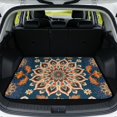 thumbnail image 1 of Yspwyqan Car Trunk Mat, 29" x 39" Universal Size, Teal Boho Mandala Grip Base Anti-Skid Cargo Liner, Seasonal Resistant Auto Interior Accessory Fit for Most Sedans SUVs Wagons, 1 of 7
