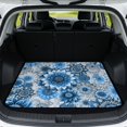 thumbnail image 1 of Yspwyqan Car Trunk Mat, 29" x 39" All Weather Trunk Protective Mat, Blue Mandala Anti-Slip Easy to Clean Auto Interior Accessory, Universal Fit for Wagons Trucks Sedans SUVs, 1 of 7