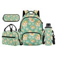 thumbnail image 1 of Yspwyqan Cute Corgi Kids Backpack Set Lightweight 4 Piece Daisy Floral Backpack and Lunch Box Set with Pencil Case Water Bottle Bag Adjustable Straps Schoolbags for Boys, 1 of 7