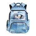 thumbnail image 1 of Yspwyqan Girls Lightweight Backpack, 17" Laptop Backpack for School, Sleeping Penguin Adjustable Straps Casual Daypack with Front Pocket for Elementary Primary Hiking, 1 of 7