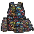 thumbnail image 1 of Yspwyqan Graffiti Truck Backpack Set With Lunch Box Pencil Case, 17 Inch Large Capacity Adjustable Straps Bookbag for Middle High School Travel Hiking, 1 of 7