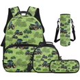 thumbnail image 1 of Yspwyqan Green Farm Tractor 4Pcs Backpack Set with Lunch Box Pencil Case Water Bottle, 17 Inch Lightweight Large Capacity Boys Backpack Set for Kids School Travel, 1 of 7