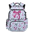 thumbnail image 1 of Yspwyqan Kids Backpack for School Girls, Blue Soccer Glitter Bow Backpack for Kids Girls 17 Inch, Lightweight Polyester Adjustable Straps Daypack for Travel Elementary Primary, 1 of 7