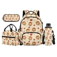 thumbnail image 1 of Yspwyqan Kids Backpack Set, 4 Piece Backpack and Lunch Box Set for Boys Girls, 17 Inch Large Capacity Cute Apple Bear Back to School Travel Daypack for Ages 8-15, 1 of 7