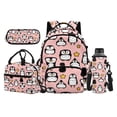 thumbnail image 1 of Yspwyqan Kids Backpack Set 4Pcs, Cute Penguin Star Backpack And Lunch Box Set Girls 17 Inch 600D Polyester Lightweight Large Capacity Bags for School Elementary, 1 of 7