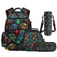 thumbnail image 1 of Yspwyqan Kids Backpack Set for Elementary, Colorful Truck Backpack and Lunchbox with Padded Straps, Large Capacity Multi-Pocket Daypack for Boys Back to School, 1 of 7