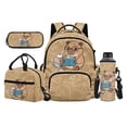 thumbnail image 1 of Yspwyqan Kids Backpack Set with Lunch Box and Pencil Case, Capybara Math 17 Inch 600D Polyester Bookbags for School Travel Hiking Daypack Ages 8-15, 1 of 7