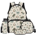 thumbnail image 1 of Yspwyqan Kids Bow Backpack Set for Travel, Cowboy Boot Backpack Set with Lunch Box and Water Bottle Bag, Lightweight Large Capacity School Bag for Hiking Back to School, 1 of 7