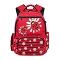 thumbnail image 1 of Yspwyqan Ladybug Daisy School Backpack for Kids Girls, 17 Inch Lightweight 600D Polyester Backpack, Multi-Pocket Fits 15.6 Laptop for Elementary Middle School, 1 of 7