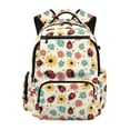 thumbnail image 1 of Yspwyqan Ladybug School Backpack for Kids Girls, 17" Multi-Pocket Backpack Fits 15.6 Laptop, Daisy Floral Lightweight Bookbag with Front Pocket for Elementary Middle School Supplies, 1 of 7