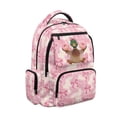 thumbnail image 1 of Yspwyqan Pink Camo School Backpack for Kids, Mallard Duck Donut 600D Polyester Lightweight Bookbag, Multi-Pocket Fits 15.6 Laptop with Front Pocket for Elementary Middle Travel Hiking, 1 of 7