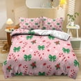 thumbnail image 1 of Yspwyqan Pink Christmas 3 Piece Comforter Set Twin XL, Soft All Season Candy Cane Bow Bedding Set with 1 Comforter 2 Pillow Shams for Girls Room Holiday Decor, 1 of 7
