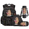 thumbnail image 1 of Yspwyqan Reading Capybara Backpack Set With Lunch Box Pencil Case Girls, 4Pcs 17 Inch Large Capacity Backpack for Boys Adjustable Straps Multi-Pocket Bags for School, 1 of 7