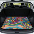 thumbnail image 1 of Yspwyqan SUV Trunk Mat, Coloful Hippie 29" x 39" All Season Cargo Liner, Anti-Slip Easy to Clean Vehicle Interior Accessory, Universal Fit for Most SUV Sedan Wagon Models, 1 of 7