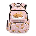 thumbnail image 1 of Yspwyqan Sleepy Moon Capybara Kids School Backpack for Girls, 17" Multi-Pocket Kids Backpack Fits 15.6 Laptop, Adjustable Straps Casual Daypack for Middle School Travel, 1 of 7