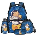thumbnail image 1 of Yspwyqan Space Astronaut Capybara Backpack Set for School Kids, Lunch Box Set 4Pcs Large Capacity Padded Straps Trendy Daypack for Ages 8-15 Travel Camping, 1 of 7