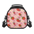 thumbnail image 1 of Yspwyqan Strawberry Daisy Print Kids Insulated Lunch Tote Double-Insulated Lunch Bag Holds Lunch Box, Water Bottle, & Snacks Easy to Clean Suitable for Preschool and Elementary School Age Children, 1 of 6