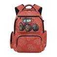 thumbnail image 1 of Yspwyqan Teen Boys Backpack, Red Tractor 17 Inch Laptop Backpack, 600D Durable Multi-Pocket Bookbags for High School Travel Hiking, Back to School Gifts, 1 of 7