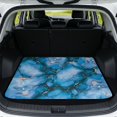 thumbnail image 1 of Yspwyqan Trunk Mat for Cars, Blue Gold Marble All Weather Anti-Slip Cargo Liner, Easy to Clean Auto Interior Accessory Compatible with Saloons Most Car Vehicles, 1 of 7