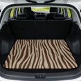 thumbnail image 1 of Yspwyqan Trunk Mat for Cars, Brown Zebra Stripe Wipeable Anti-Skid All Weather Cargo Mat Rear Trunk Line, Fashionable Auto Interior Accessory Fits for Most Sedans, SUVs & Wagons, 1 of 7