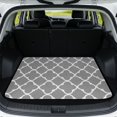 thumbnail image 1 of Yspwyqan Trunk Mat for Cars, Gray Quatrefoil Pattern All Weather Cargo Liner, Grip Backing Wipe Clean Auto, Fits for Most Sedans SUVs Wagons for Trips & Daily Use, 1 of 6