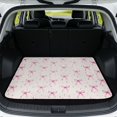 thumbnail image 1 of Yspwyqan Trunk Mat for Cars, Pink Bow Print All Weather Rear Cargo Mat, Anti-Slip Easy to Clean Auto Interior Accessory, Fit for Most Sedans, Wagons for Women, 29" x 39", 1 of 7