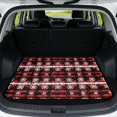 thumbnail image 1 of Yspwyqan Universal Car Trunk Mat 29" x 39", Festive Vehicle Interior Accessory, Red Plaid Snowflake Easy to Clean Trunk, Portable Fit for Most Sedan SUV Wagon Holiday Use, 1 of 7