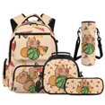 thumbnail image 1 of Yspwyqan Watermelon Capybara Kids Backpack Set for Travel, with Lunch Box Water Bottle Bag, 17 Inch Lightweight Large Capacity Bags Multi-Pocket for Back to School Hiking, 1 of 7