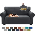 thumbnail image 1 of XYMHUN 1-Piece Sofa Cover Stretch Couch Cover Washable Sofa Slipcover Furniture Protector for Loveseat Sofa,Dark Gray, 1 of 7