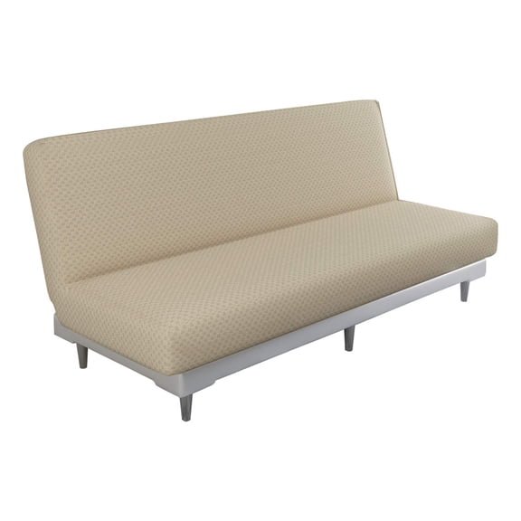 XYMHUN Armless Futon Cover Stretch Futon Slipcovers with Elastic Bottom Khaki