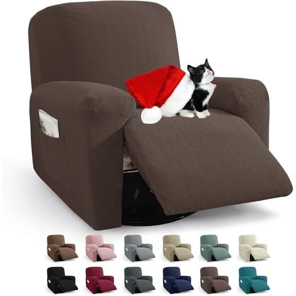 Ystyle Recliner Chair Slipcover Stretch Couch Cover for Recliner Chair Machine Washable Furniture Protector for Dogs,Pet Cats,Coffee(24"-33")