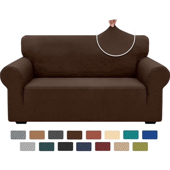 XYMHUN 1-Piece Sofa Cover Stretch Couch Cover Washable Sofa Slipcover Furniture Protector for Loveseat Sofa,Coffee